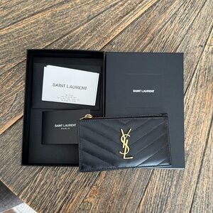 YSL Zippy Card Holder